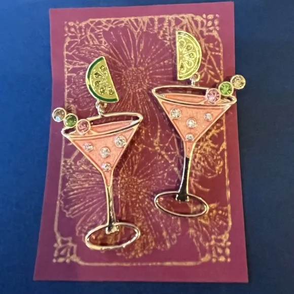 Big margarita earrings girls night party - Picture 3 of 5